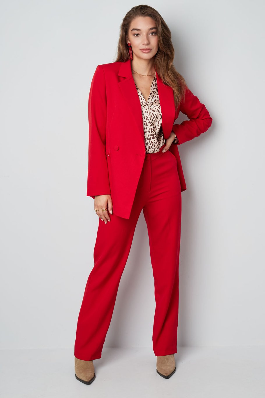 Blazer uni basique Rose saumon S Image4